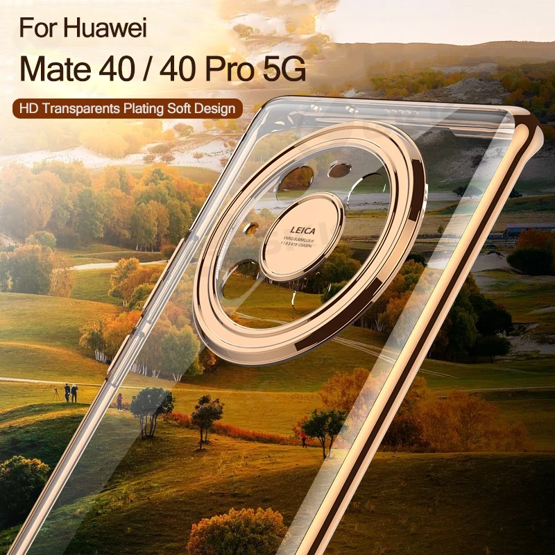 GKK Luxusné Lode Prípade Huawei Mate 40 Pro 5G Prípade HD Transparentné Proti klepaniu Ochrany Mäkký Kryt Na Huawei Mate 40 Pro 5G