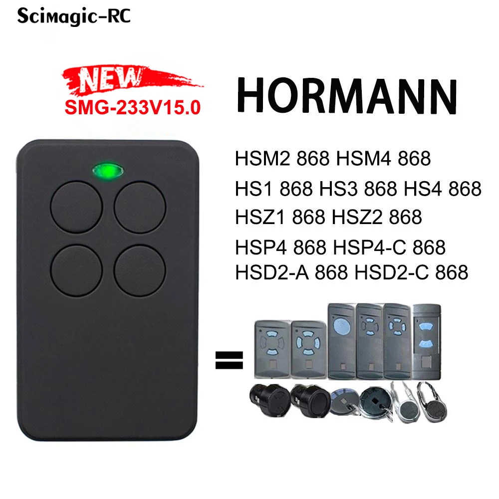 868MHz Klon HORMANN Diaľkové Ovládanie Kompatibilné HSE2 HSE4 HSM2 HSM4 HS1 HS2 HS4 Garážové brány Otvárač 868.35 MHz Príkaz Vysielač