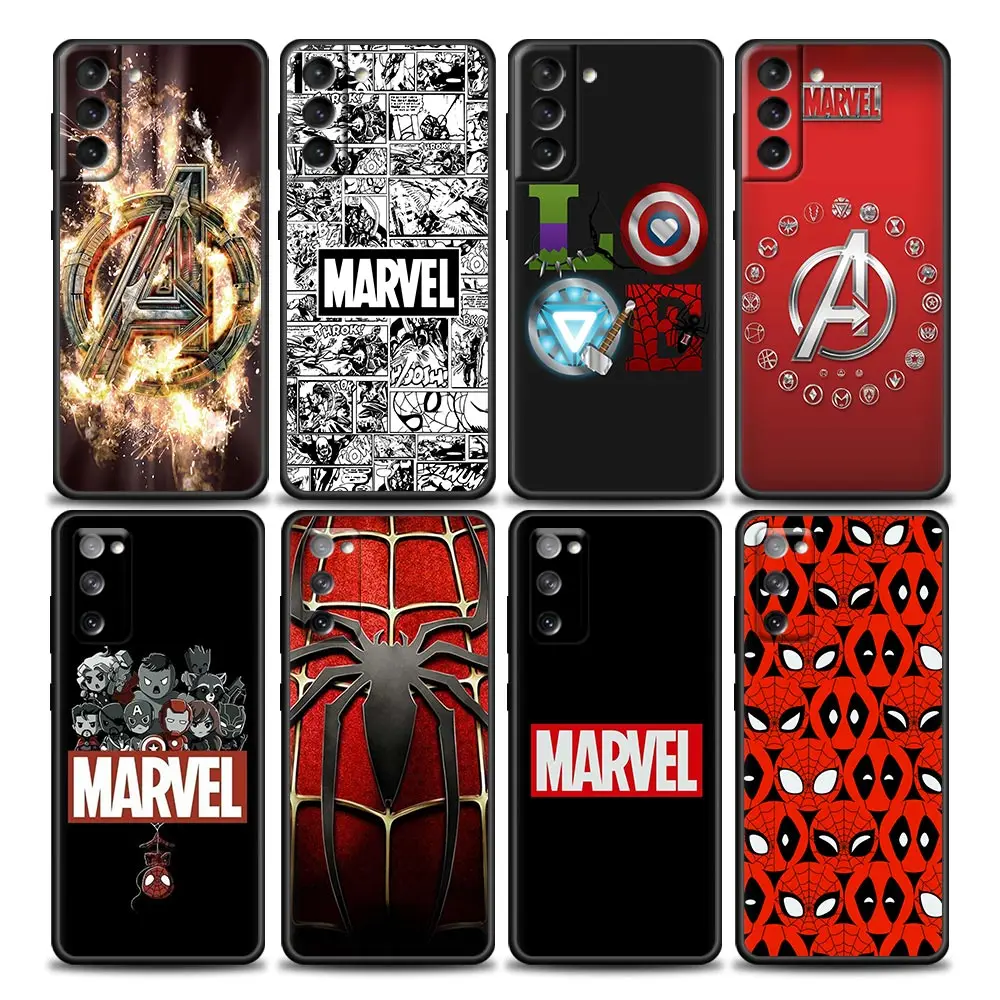 Marvel Avengers Logo Prípade Kryt Pre Samsung Galaxy S21 S20 S22 S 21 Ultra FE Plus S7 S8 S9 S10 Plus Lite 5G Mäkké TPU Prípadoch