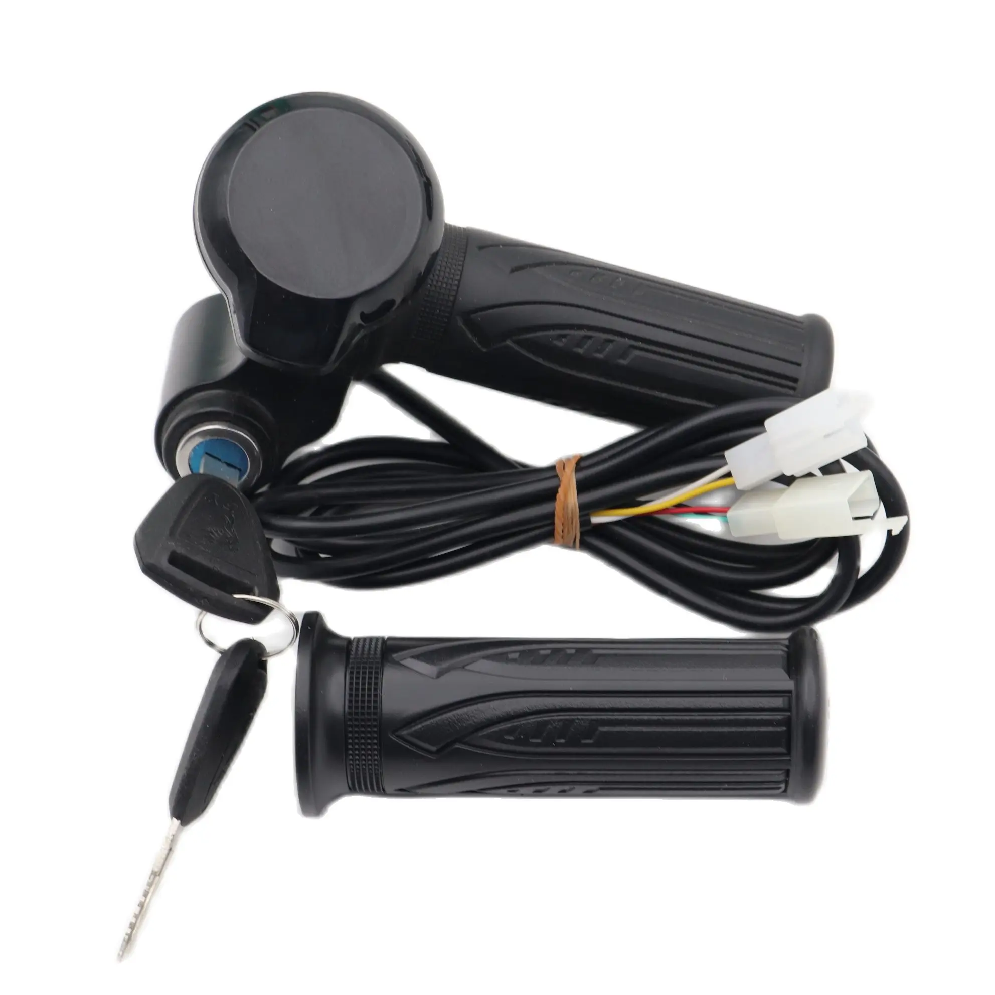 1Pair Elektrický Skúter Bicykli Plyn Nastavenie Rýchlosti Rukoväť s Key Lock Displej Rukoväť Rozdeľuje LCD Grip 24V 36V 48V Obrázok 0 