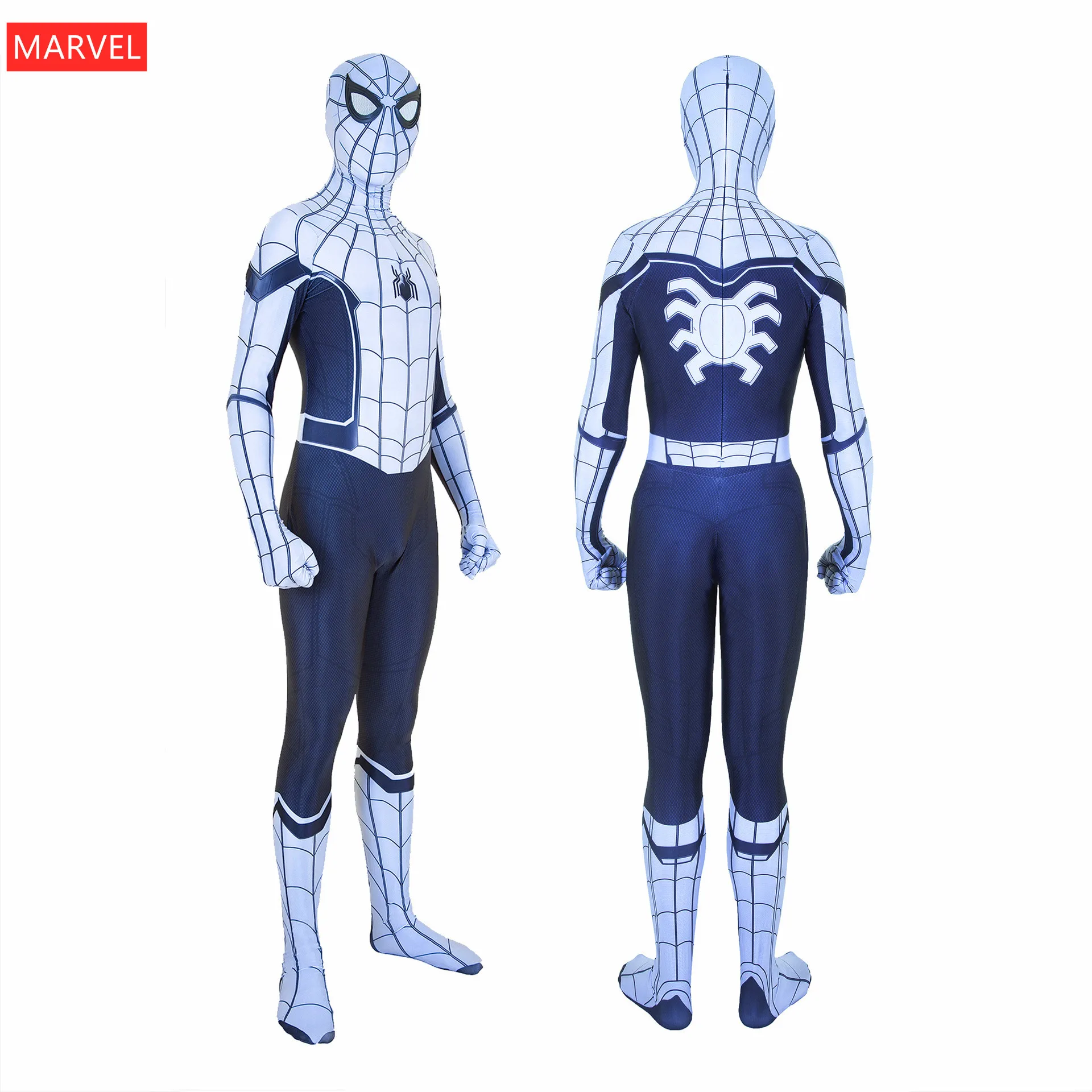Marvel Biely Kostým Spiderman Film Superhrdina Cosplay Pre Dieťa Dospelých Kombinézu Zentai Halloween Party Jumpsuit