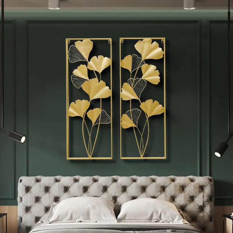 Kovové kovaného železa gold leaf stene visí výzdoba steny zariadené, pri obývacia izba gauč pozadí steny troch-dimenzionální visí dekor