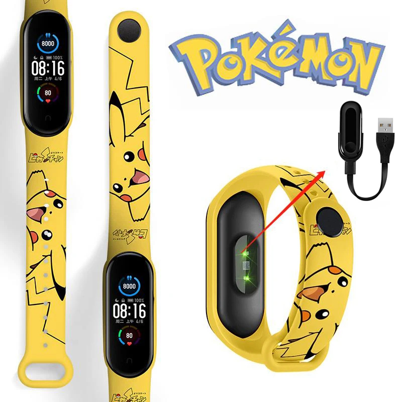 Nový, Originálny 2022 Pokemon Smart Hodinky Pikachu led Deti Hračky hodinky Nabíjateľná sledovať Deti Vianočný Darček Hodiny