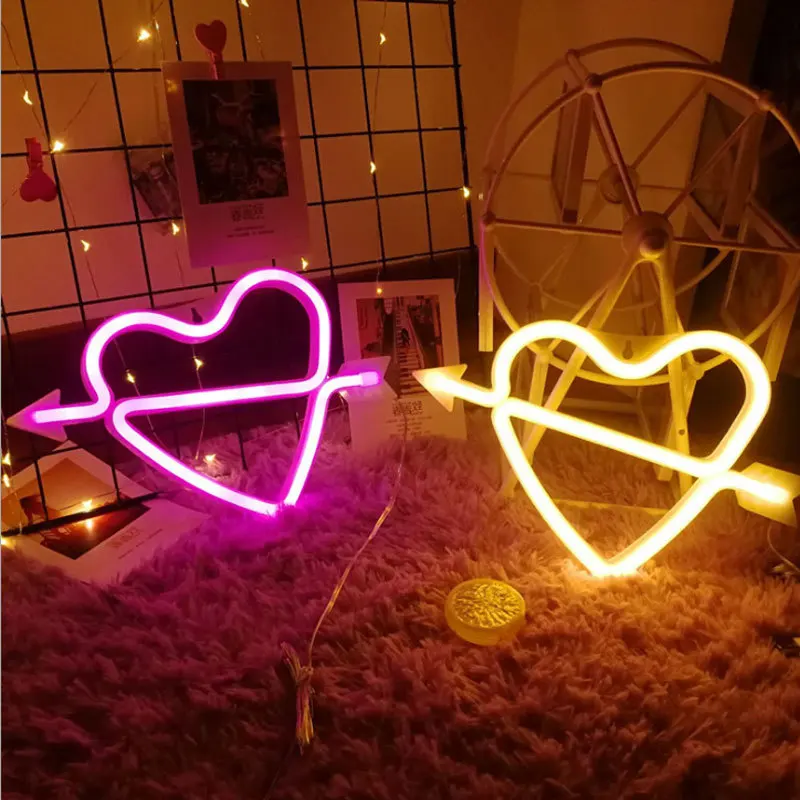 Svadobné Party Dekorácie Amor Láska Rainbow Neónový nápis-Neónové Svetlá pre Spálne Klub LED, Neónové Značky Stenu Decor Valentines Darček