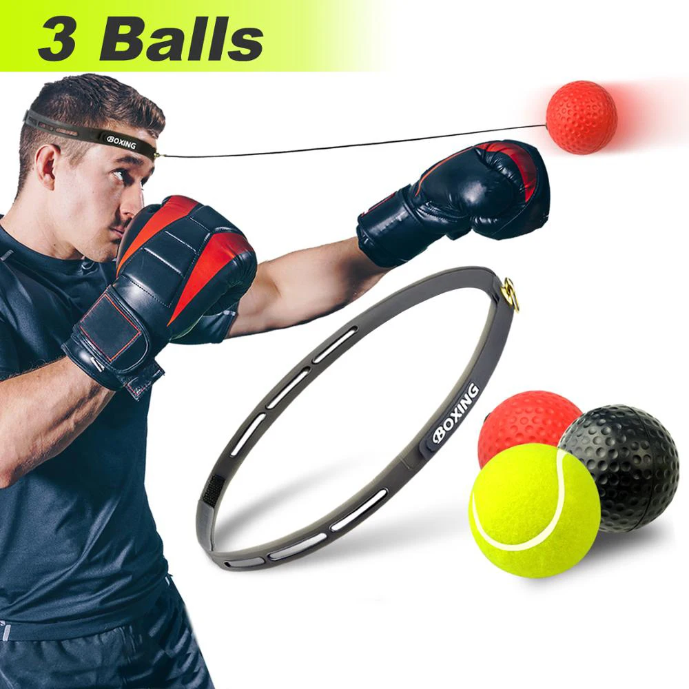 Boxerské Reflex, Rýchlosť Punč Ball 3 Obtiažnosti Boxer Zvýšenie Reakčnej Sily, Zlepšenie Rýchlosti, Obratnosti pre Deti, Dospelých, Príprava Vnútorné