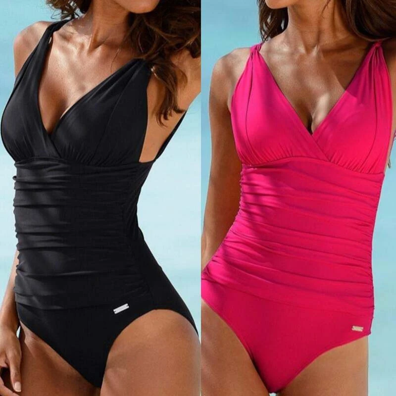 Sexy Veľké Veľkosti Plaviek Ženy Jeden Kus Plus Veľkosť Plavky Zatvorené Push Up Plavky, Body 2022 Ženská Pláž Nosiť Plavky