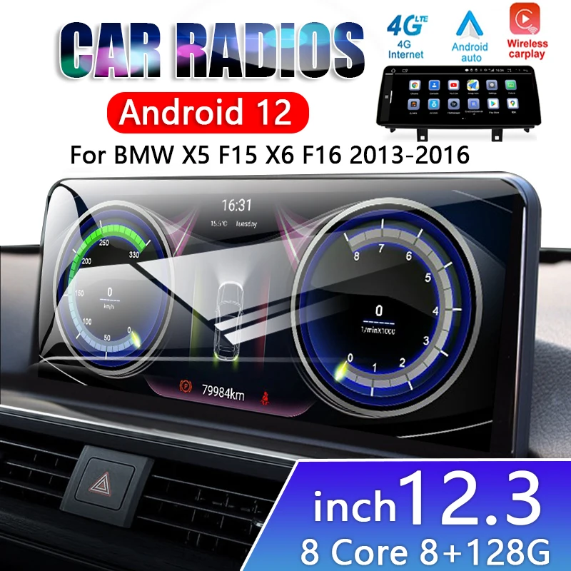Autorádia Pre BMW X5 F15 X6 F16 2013-2016 Android 12 Multimediálny Prehrávač Videa sa Dotknite Obrazovky Automobilový Carplay Monitory Autoradio