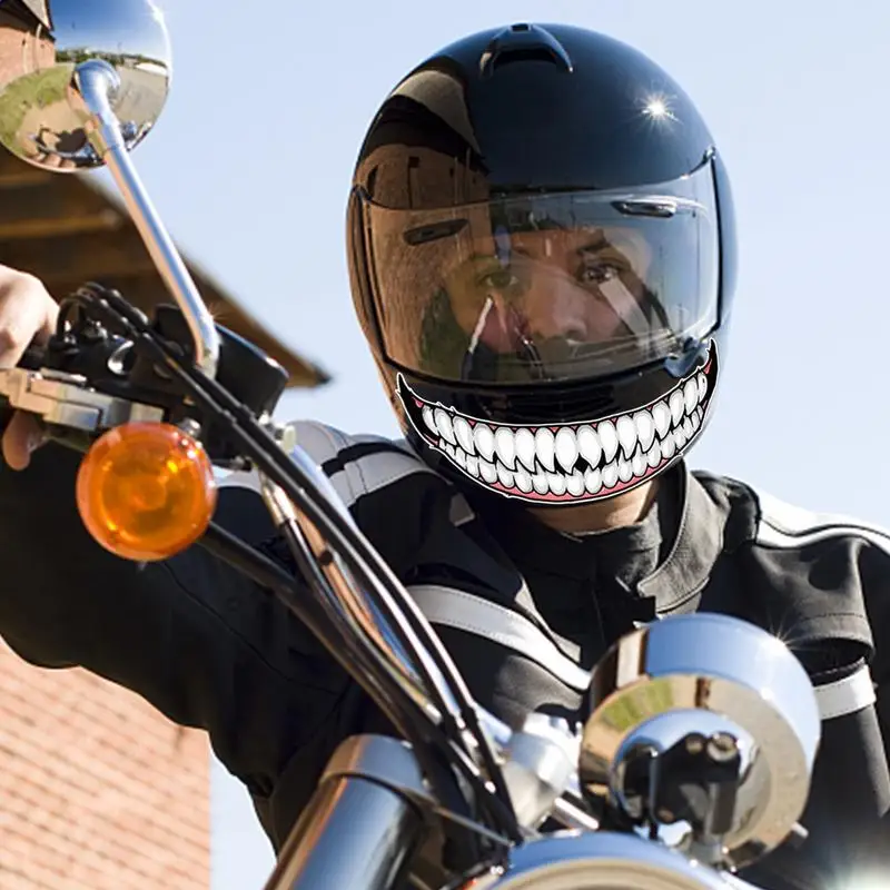 Motocyklové Prilby Nálepky Zuby Auto Dekoratívne Odtlačkový Samolepiace pre Motorky DIY Dekorácie pre Vozidla
