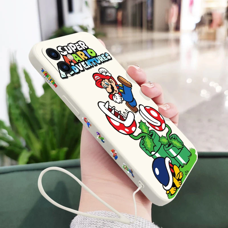 Super Mario Bros Telefón puzdro Pre Samsung A81 A53 A50 A12 A22S A52 A52S A51 A72 A71 A22 A32 A20 A30 A21S A11 4G 5G s Remienkom na Ruku