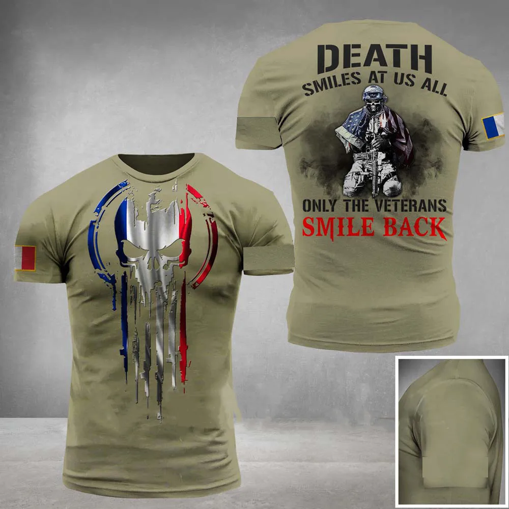 2022 v Lete ARMÁDY-VETERANT Tričko Pre Mužov francúzsky Vojak Oblasti Hornej 3D Vytlačené Tričko TopVeterans Kamufláž Commando T-Shirt Top
