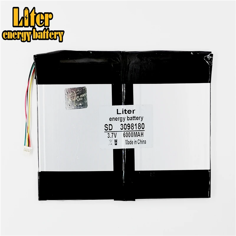 5 niť Li-Polymer Li-ion Batéria Pre 3098180 3,7 V 6000MAH 309098*2 GPS Tablet PC POLOVICE iPAQ E-book Power bank 30100180
