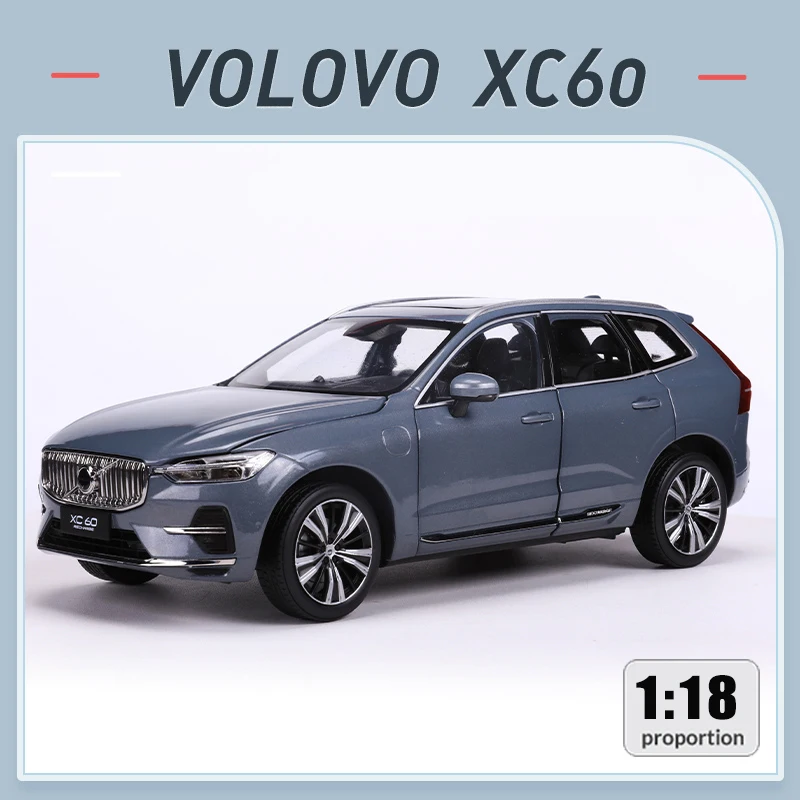 1/18 Volvo XC60 2022 SUV Diecast Zliatiny Model Auta, Hračky Hobby deti darčeky Biela/Strieborná/Šedá Darček Kolekcie Ozdôb Displej
