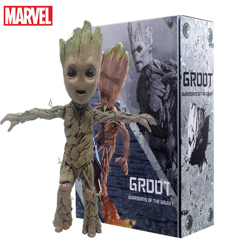 Avengers 26 cm 1:1 Groot Guardian Galaxy Akčné Figúrky Bábika Zberateľskú Zdobia Gk Model Sochy, Darčeky, detské Hračky