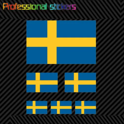 6 Ks Najrôznejších švédskej Vlajky Nálepky Nastaviť vysekávané Odtlačkový Švédsko Škandinávske pre Auto, RV, Notebooky, Motocykle, Kancelárske potreby