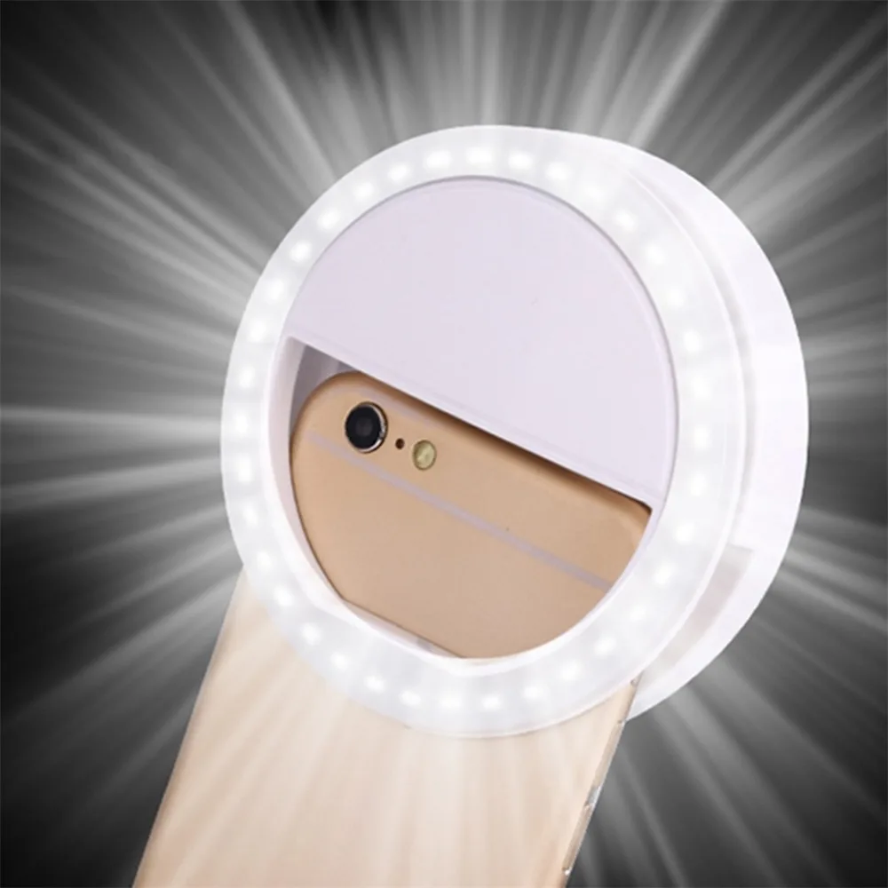 LED Krúžok Flash Univerzálny Selfie Ľahké Prenosné Mobilný Telefón 36 LED Selfie Svietidlo Svetelný Krúžok Klip Pre iPhone 11 Samsung Obrázok 0 