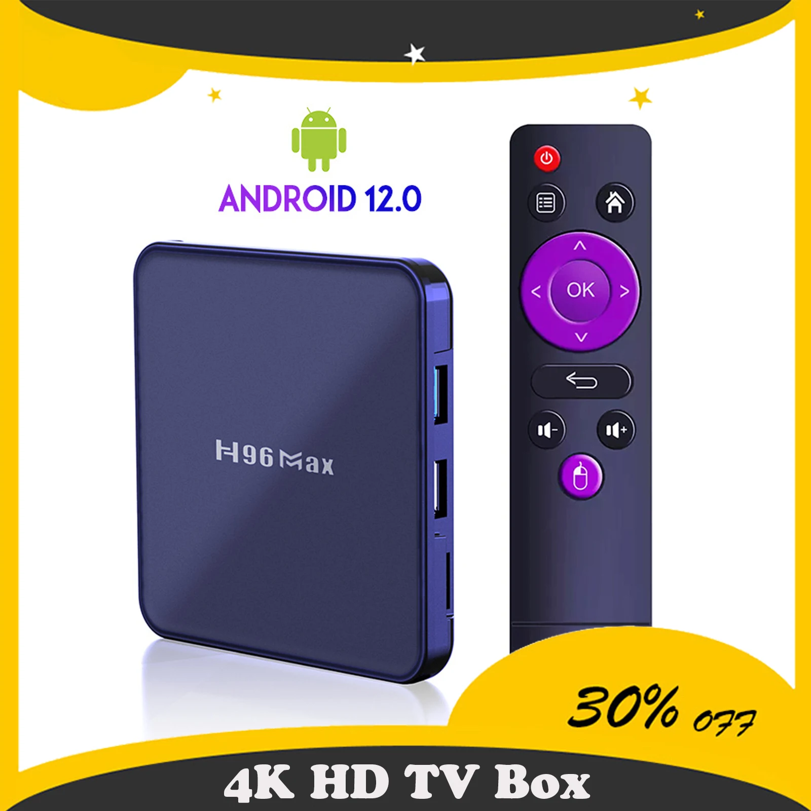 Nové 4K HD H96 Max V12 Siete Set-Top Box RK3318 Android 12.0 TV Box Podpora DLNA Airplay Miracast Podporu Google Play 4K TV Box