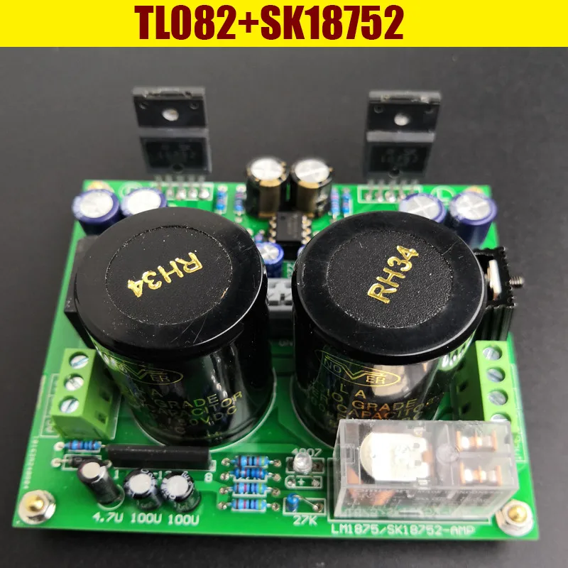 TL082 + SK18752 HIFI horúčka 2.0 kanál 50W+50W zosilňovač zvuku rada