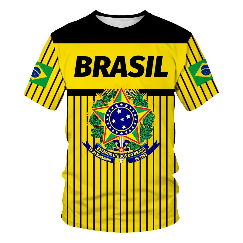 Brazília 2022 Pôvodné Futbal Tričko Jersey Nadrozmerná T-shirt Pre Mužov 2022 Top s Krátkym Rukávom Letné Štýl Oblečenie