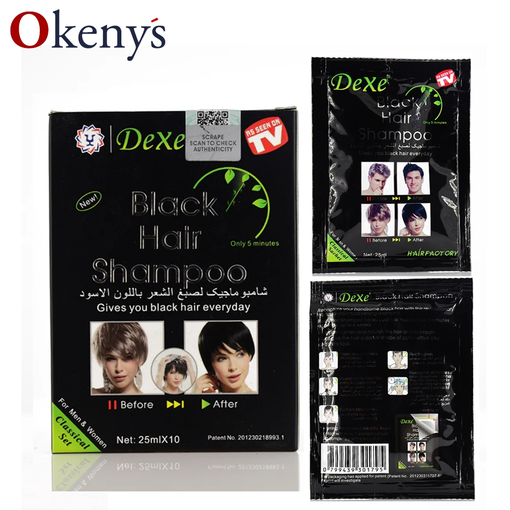 10 Ks Dexe Rýchlo Čierne Vlasy Šampón Len 5 Minút Biela Stať Čierna Farba Vlasov 2 Ks/veľa šedivé Vlasy Odstránenie pre Mužov a Ženy