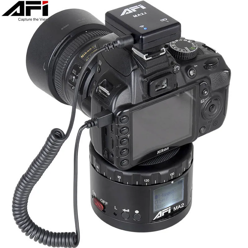 AFI MA2 360 Time Lapse Video Kamera Rotátor Panorama Statív Hlavu LED Pre Canon, Nikon, Sony DSLR Telefón 360 Gopro Timelapse Posúvanie