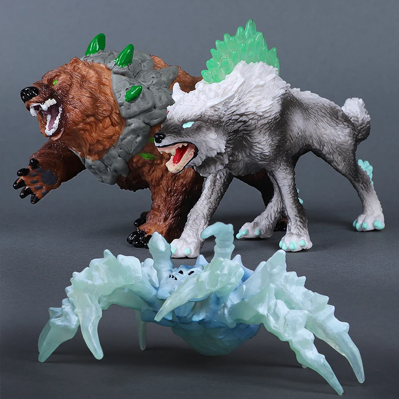 Simulácia Wild Animal Model Medveďa Jaskynného Hračka Snow Wolf Fantasy Vlk Deti Chlapec Hračka Darčekové Dekorácie Obrázok Modelu