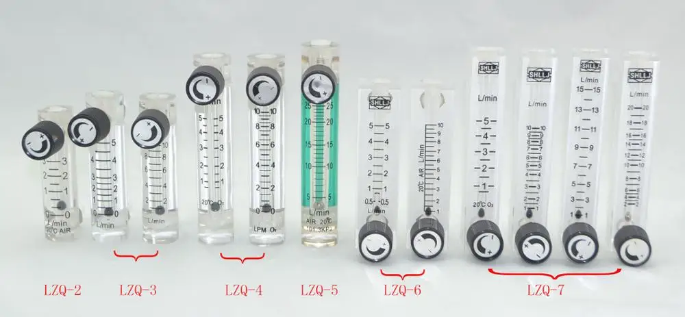 LZQ-1,2,3,4,5 Akryl prietokomer vzduchu (H=90 mm, prietok Kyslíka meter)s regulačným ventilom pre Kyslík conectrator ,môžete nastaviť požadovaný prietok
