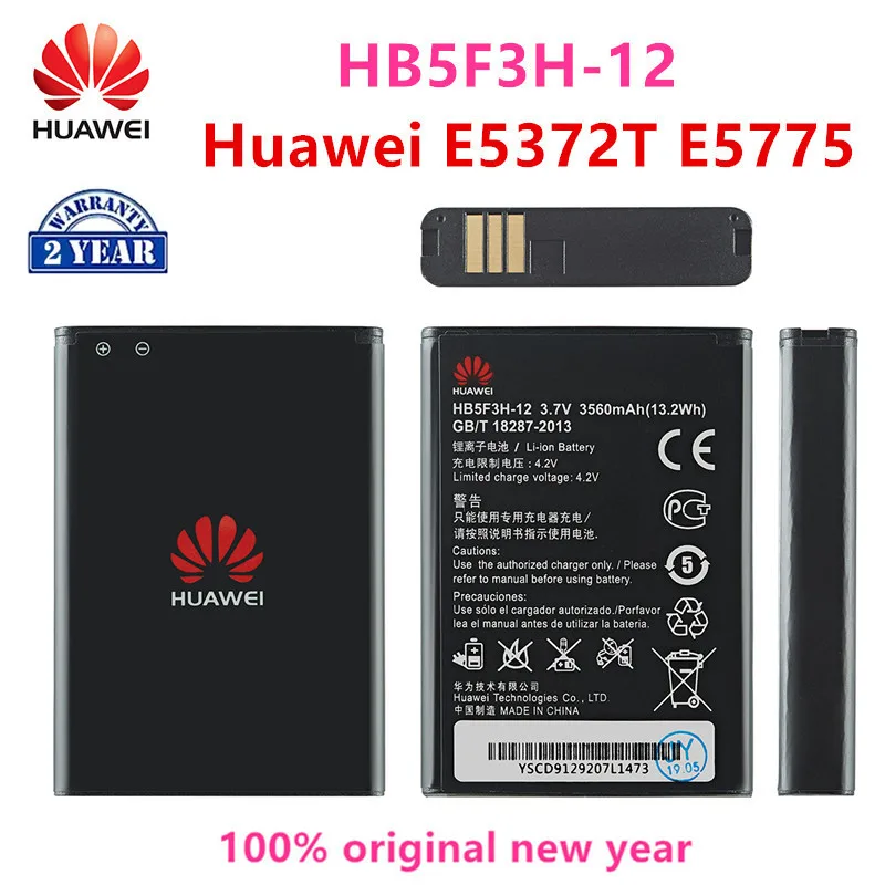 100% Pôvodnej HB5F3H/HB5F3H-12 3560mAh Batériu Pre Huawei E5372T E5775 4G LTE FDD Cat 4 WIFI Router