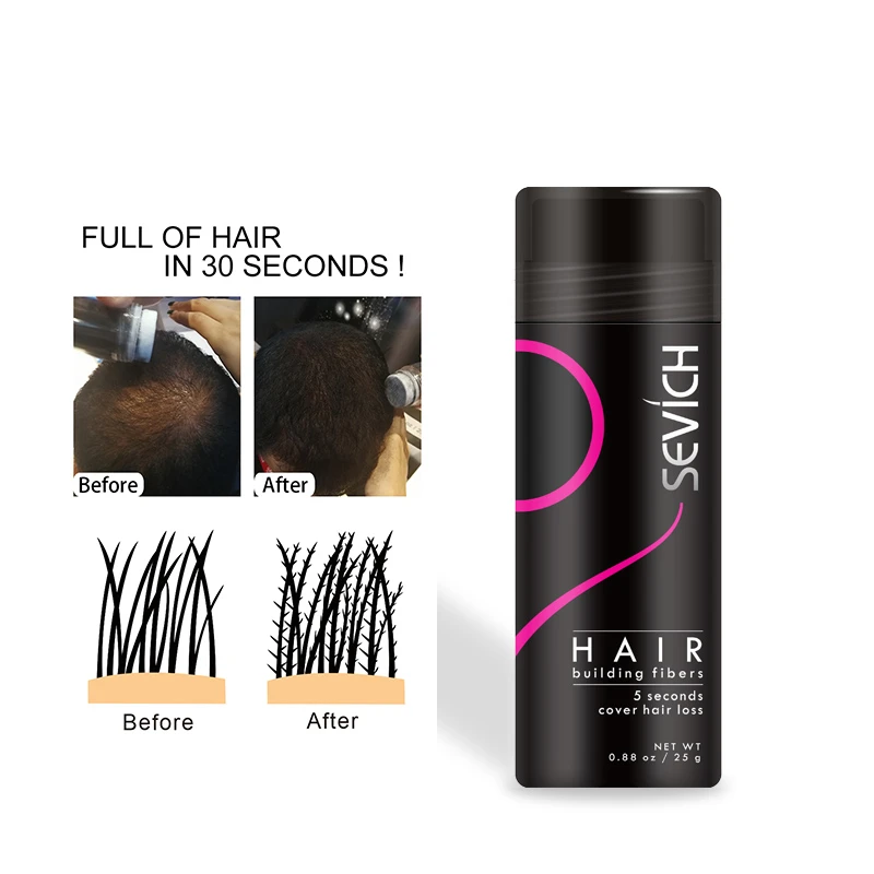 25g Keratín Hair Budovy Vlákniny Zahusťovanie Sprej na Vlasy v Prášku pre vypadávanie Vlasov, Rast Vlasov Výrobok pre Starostlivosť o Okamžité Parochňu Regeneračných