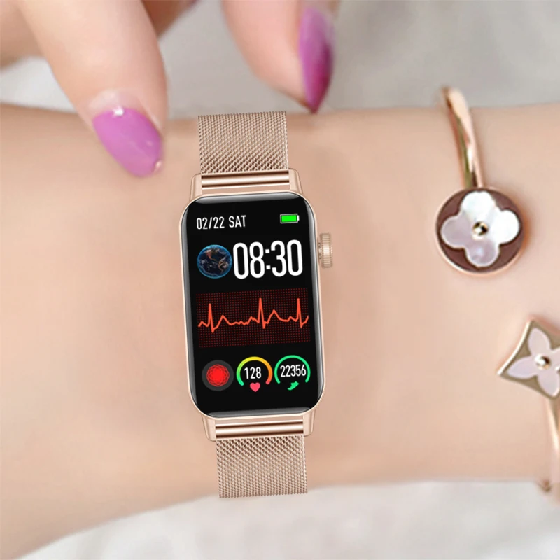 2022 Módne Smart Hodinky Ženy Hodinky Srdcového tepu Hovor pripomienka Bluetooth Dámy smartwatch žena Pre Xiao HUAWEI +Box