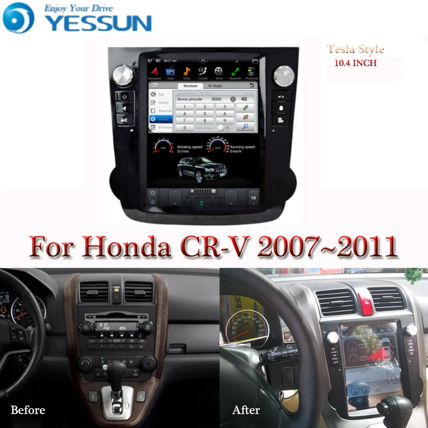 Plazmové obrazovky Pre Honda CR-V CRV 2007 2008 2009 2010 2011 Auta Android Multimedia Player, 10.4 palce, autorádio stereo Audio GPS