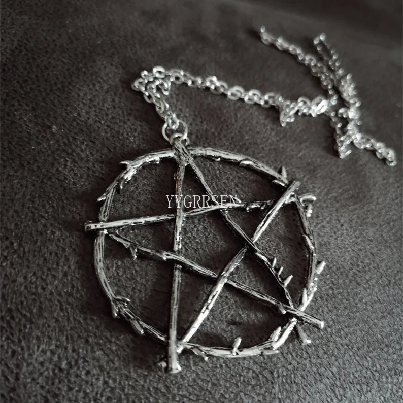 Nové Goth Pentagram Náhrdelník Grunge Pentacle Wicca Punk Pentagram Vyhlásenie Halloween Šperky Tvorivé Kúzlo Módne Ženy Darček
