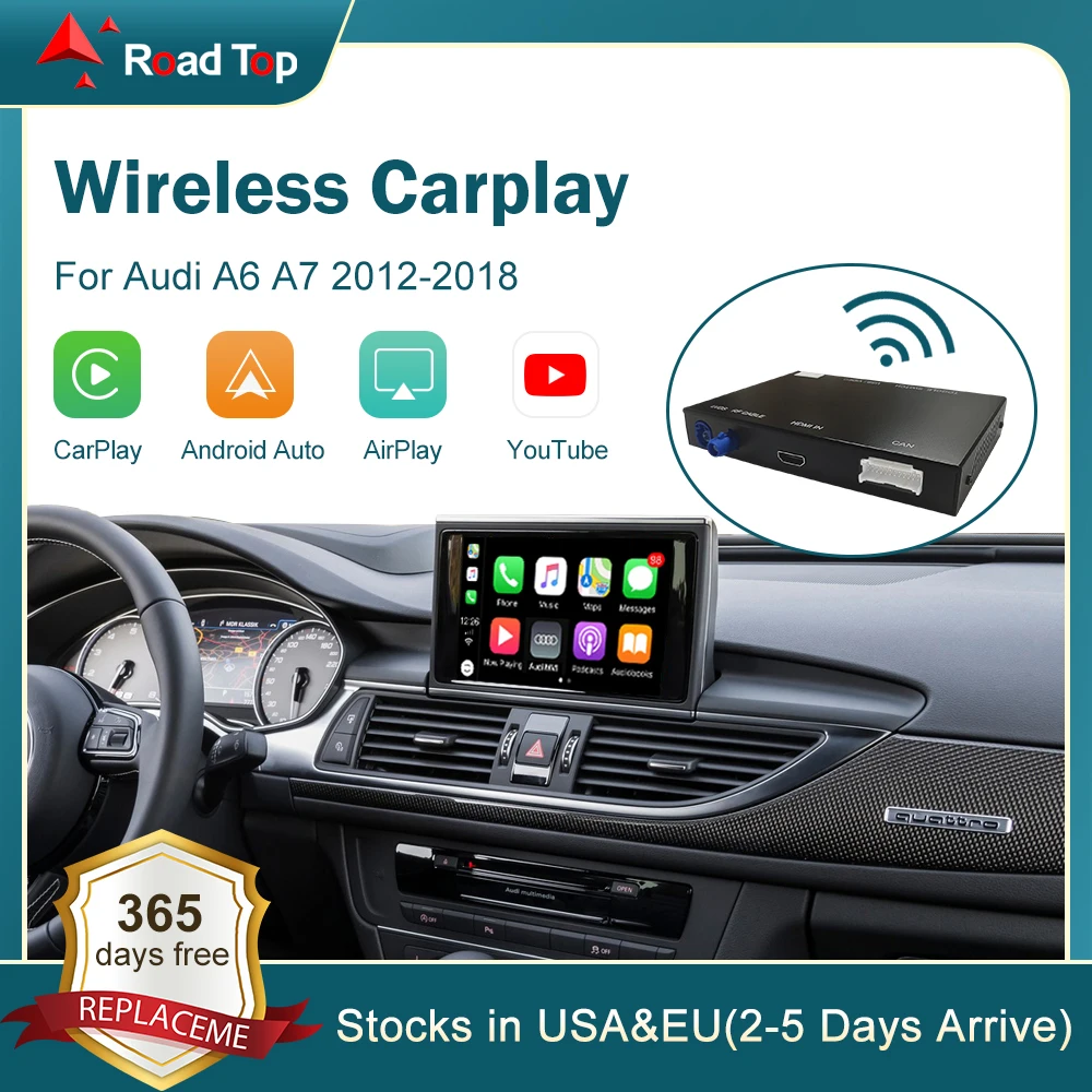 Bezdrôtové Apple CarPlay Android Auto Rozhranie pre Audi A6, A7 2012-2018, s Zrkadle Odkaz AirPlay Auto Hrať Funkcie