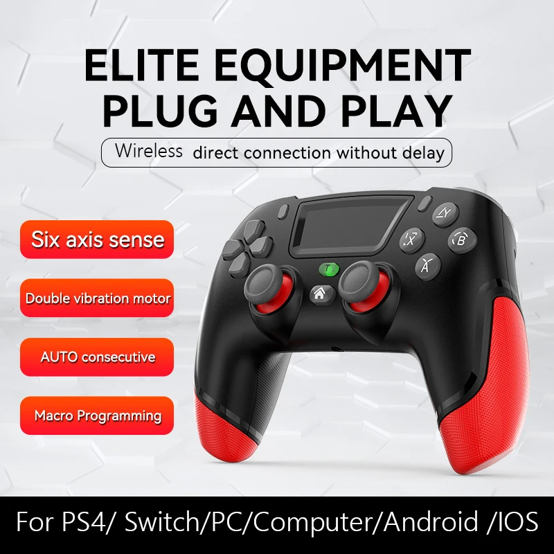 6-Os Gamepad Radič o 360 Stupňov a Bluetooth-kompatibilným Bezdrôtový ovládač Gamepad Herný ovládač Ovládač pre PS4 NS Prepínač