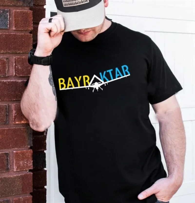 Ukrajina Bayraktar TB2 turecký Vojak Bayraktar Muži T-Tričko Krátky Rukáv Bežné Bavlnené O-Krku Letné Tričko