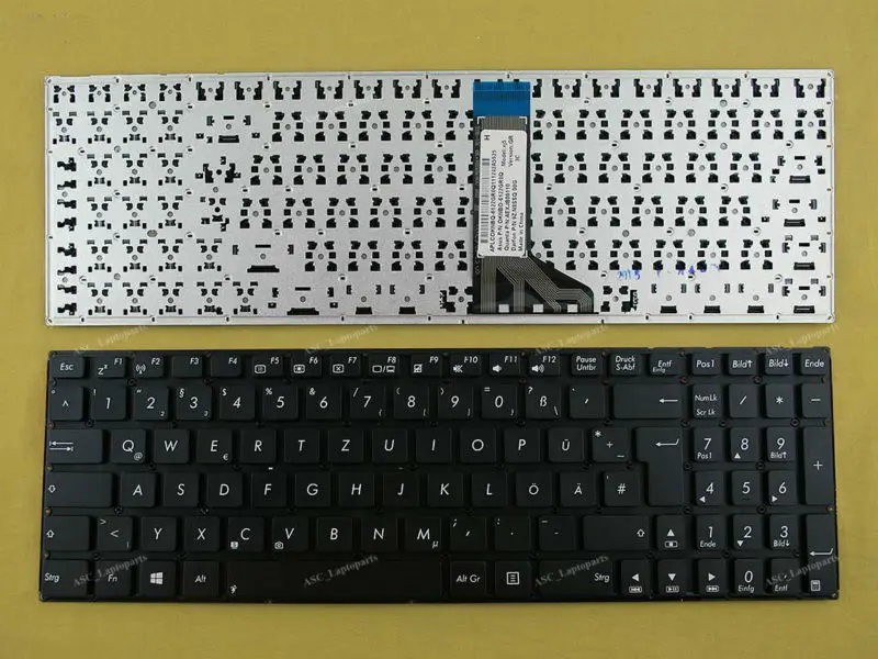 Výmena Klávesnice DE Deutsch nemecký Tastatur Pre ASUS X553M X553MA K553M K553MA F553M F553MA Laptop, Čierna Obrázok 0 