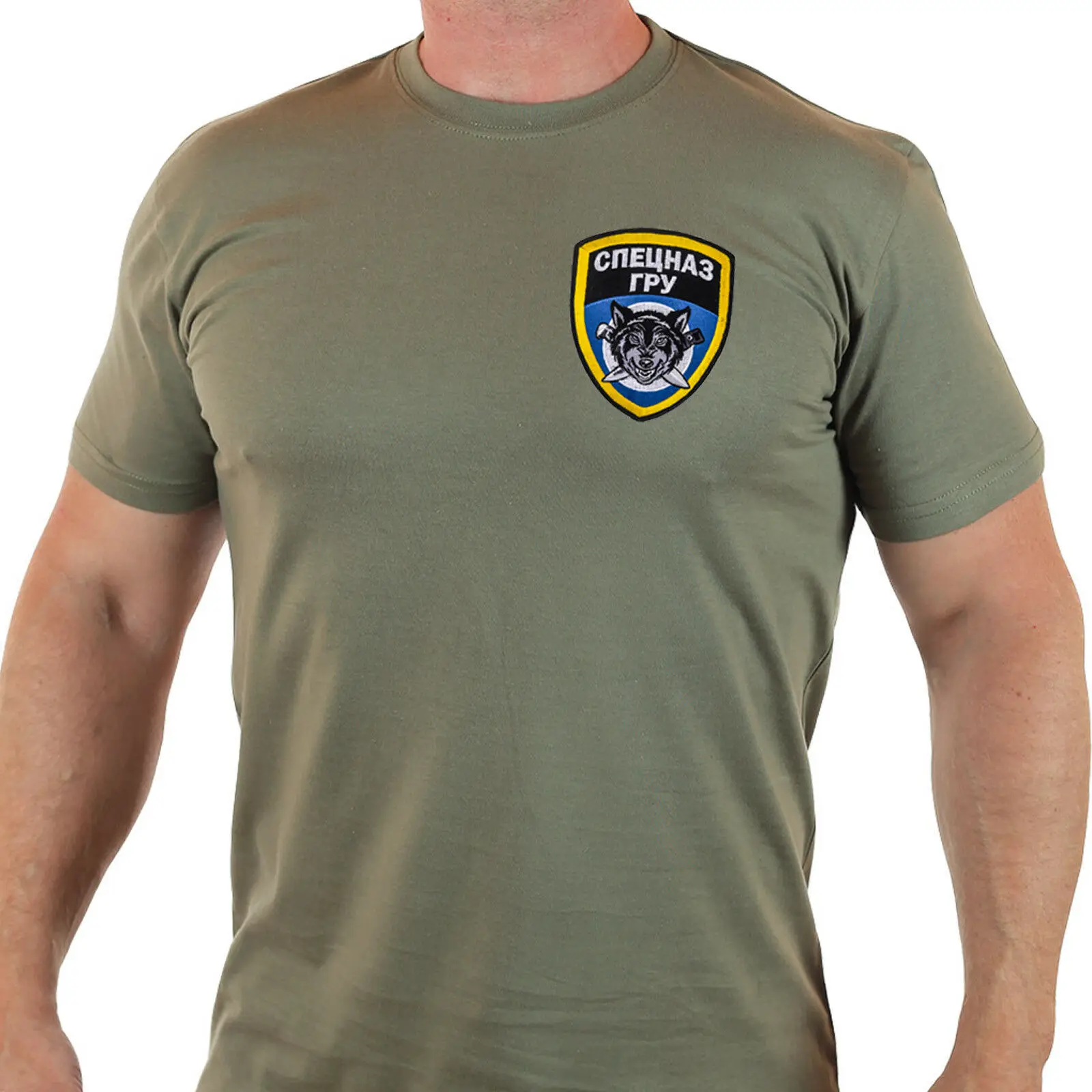 Muži T-shirt RUSKO ŠPECIÁLNE SILY SPETSNAZ GRU VLK vojenské spravodajstvo RUSKEJ nadrozmerné t tričko