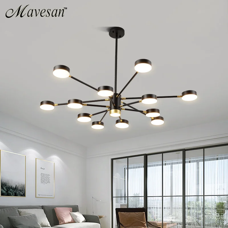 Moderné led luster pre obývacej izby, spálne, jedálne mnoho rameno loft Vnútorné stropné suspendsion luster osvetlenie