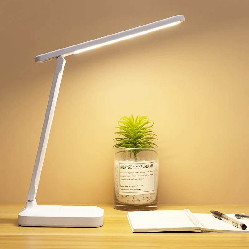 USB Rechargable Stolná Lampa Oči Ochrany stolná Lampa Dotyk Stmievateľné LED Svetlo pre Spálne Čítanie Študentské Koľaje Domova