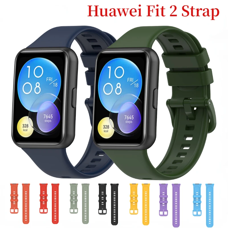 Silikónový Pre Huawei Sledovať Fit 2 Aktívne Originál Popruh Smartwatch Náramok Náramok Correa Pre Huawei sledovať fit2 Popruhu Pásu