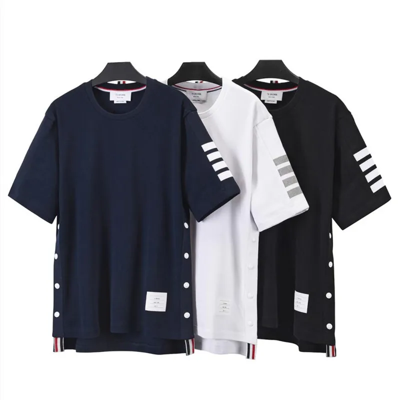 Vysoká kvalita TB BROWIN mužov a žien tričko bavlna-krátke rukávy móda krátkych T-shirt pár modelov, tlačené