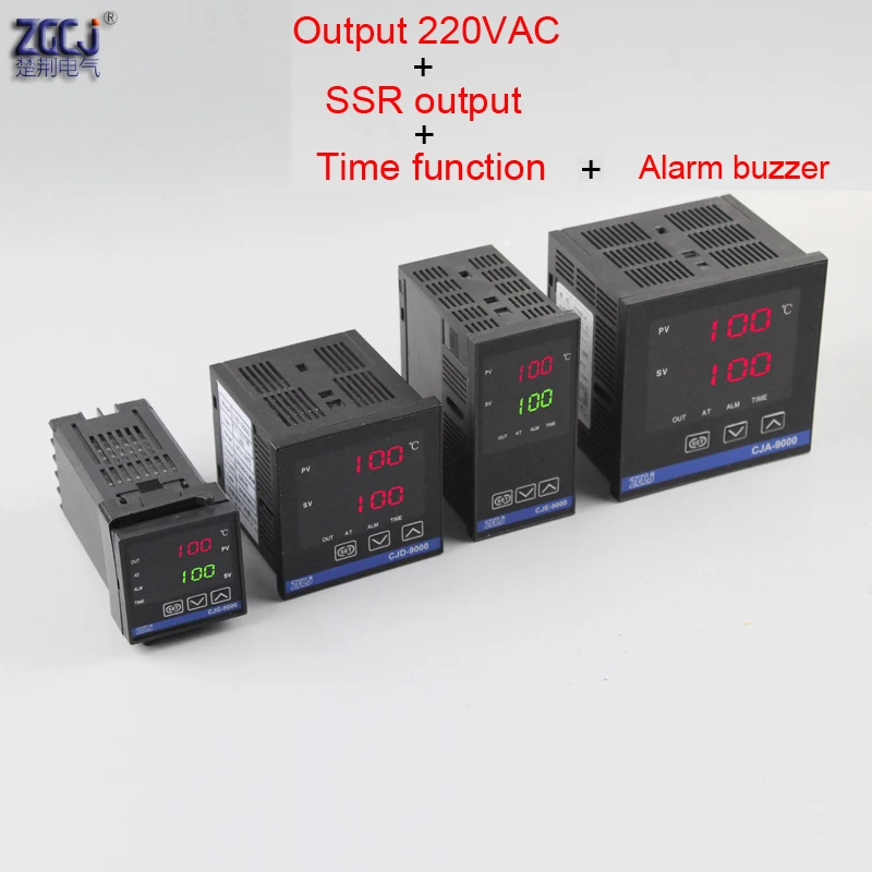 220VAC a SSR, výstup, Maska stroj termostat regulátor Teploty s bzučiak výstup alarmu a času funkcia 0-9999 sekúnd