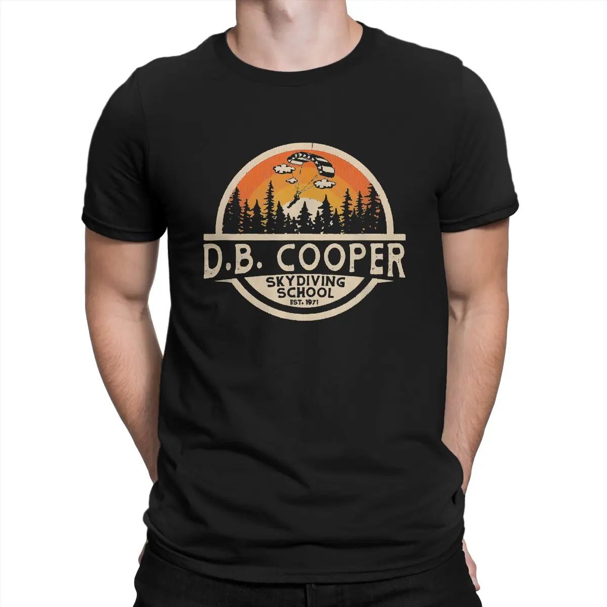 Zoskoky Školy Hip Hop Tričko DB Cooper Uniesť Voľný čas T Shirt Najnovšie T-shirt Pre Mužov, Ženy
