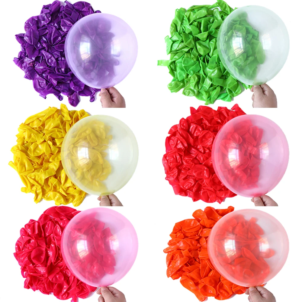 10-30 kusov 10 palcový crystal bublina balón farebné priehľadné latexový balón morská víla svadby, narodeniny, party dekorácie hélium