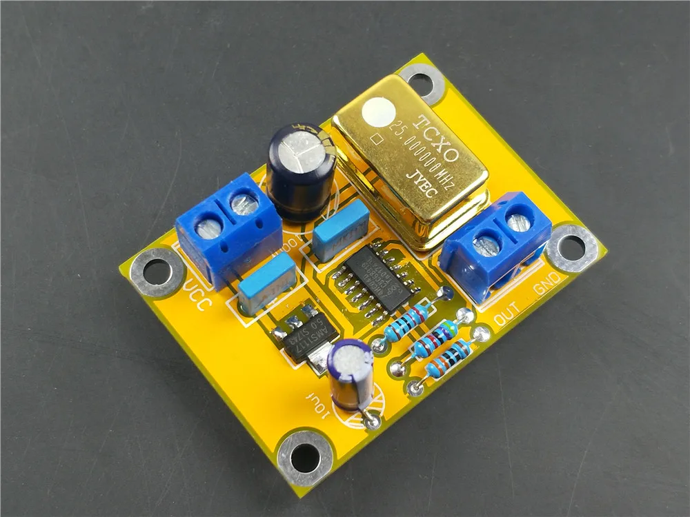 25Mhz TCXO 0,1 ppm, Ultra presné Zlaté Aktívne DIP14 Crystal Oscilátor HODINY modul napájania pre upgrade na HIFI AUDIO DAC