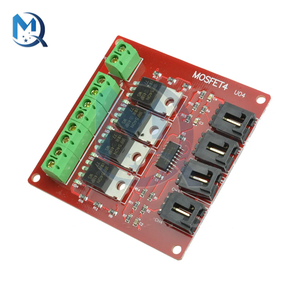 4CH Kanál MOSFET Modul 4 Trasa MOSFET Tlačidlo IRF540 V4.0+ Switch Modul Pre Arduino