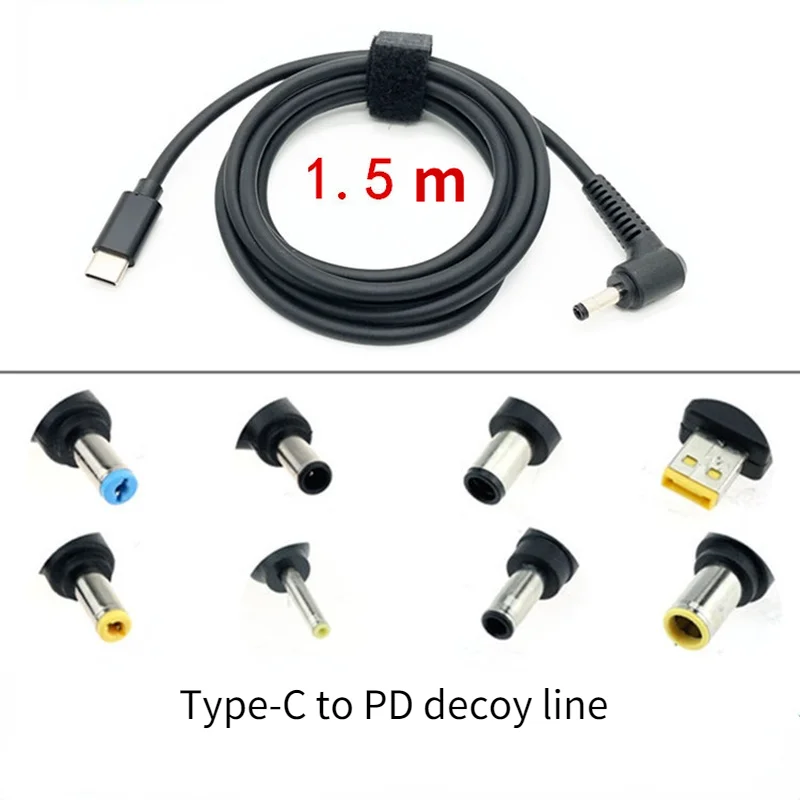 USB typu C PD 5.5mmx2.5 mm nabíjací kábel DC napájací adaptér Jack converter Lenovo ASUS Dell, HP notebook konektor nabíjačky