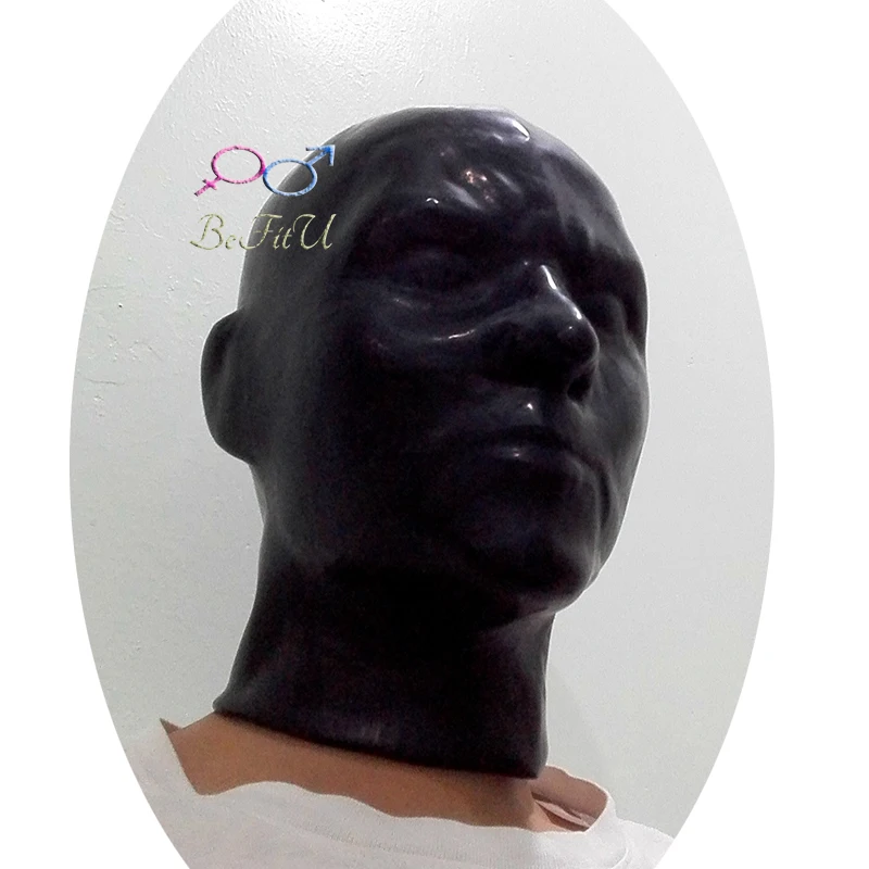 Latexová Maska Bezšvíkové povrchy 0.8 mm kapota cosplay Kapoty s zips, pružné Viečko fetish maskované