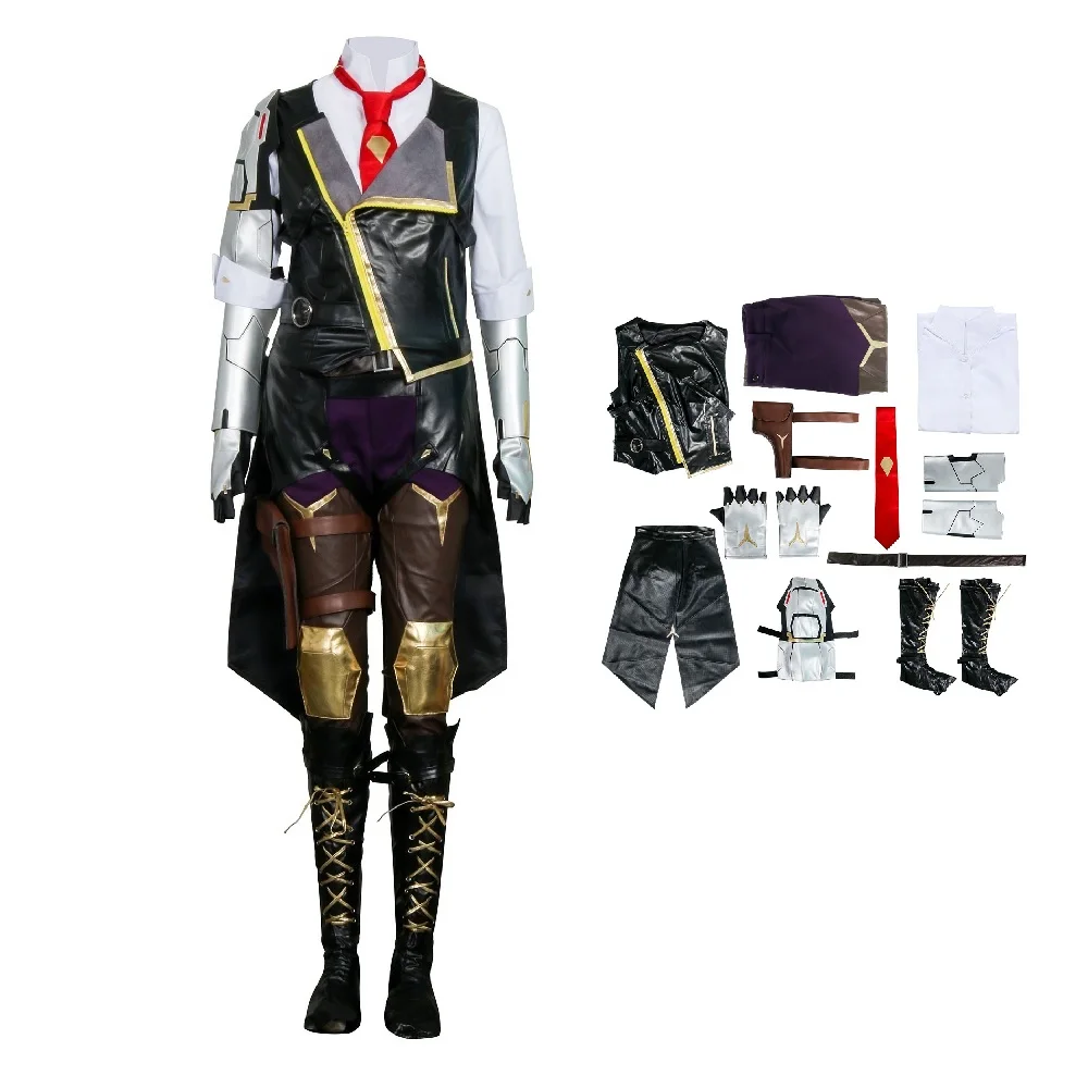 Hrdina Ashe Cosplay Kostýmy pre Dospelých Žien pre Hru Overwatch TOKOV Elizabeth Caledonia Ashe Celý Oblek Halloween Cosplay Nastaviť