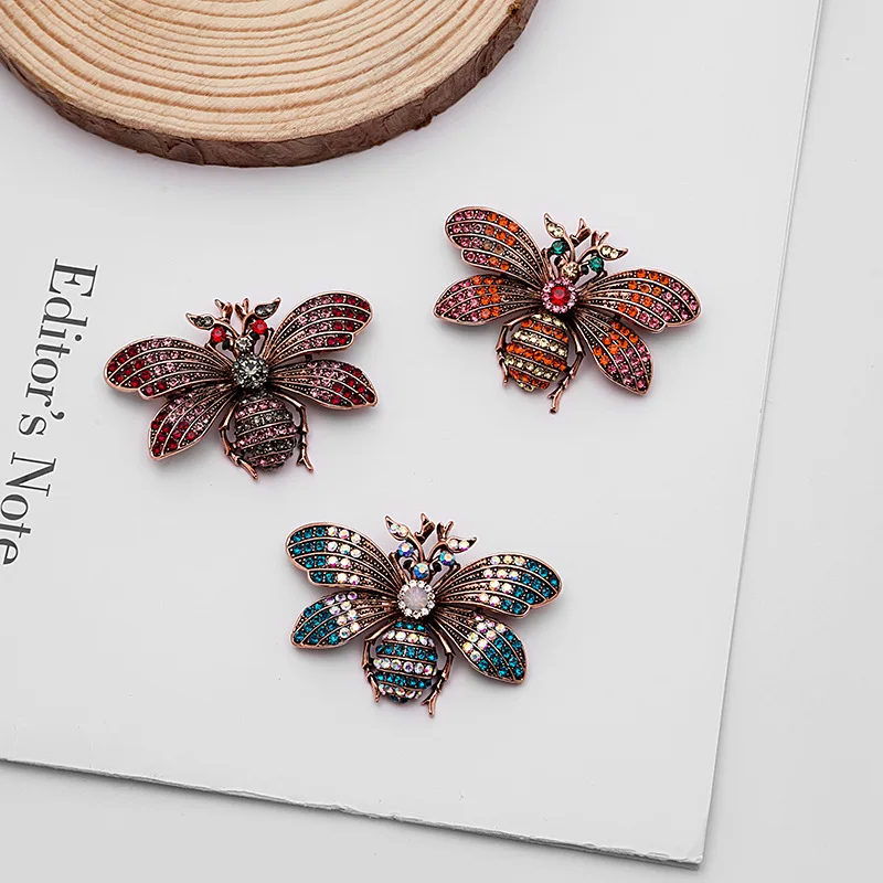 Nádherné retro móda hmyzu odkvapkávanie brošňa motýľ motýľ, včela brošňa brošňa príslušenstvo žena luxusné šperky