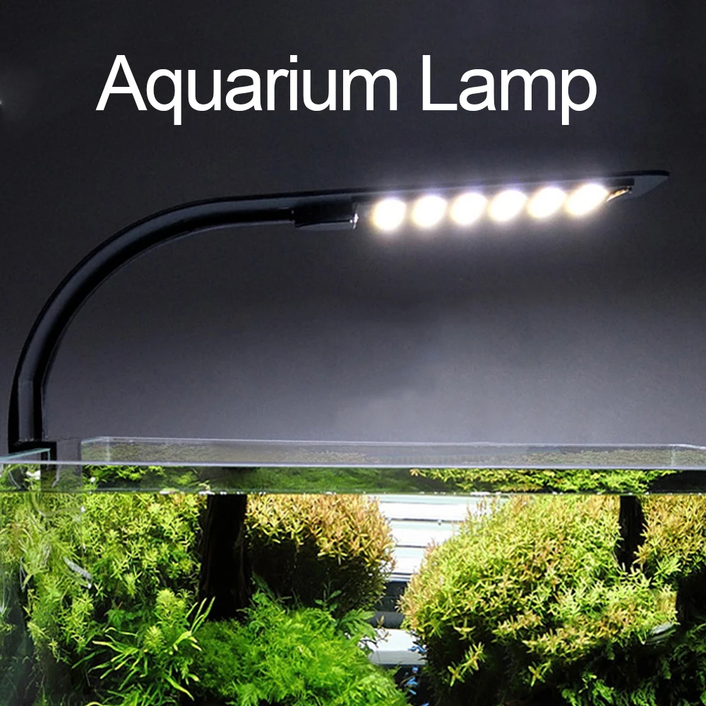 Seeyea LED Akvárium Svetlá Super Slim Osvetlenie Nepremokavé Svetlé Klip Lampa Klip-na LED Rastliny Rastú Svetlo Pre akvárium Dodávky